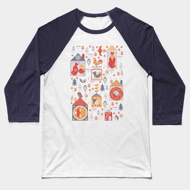 Fairy Houses Baseball T-Shirt by Irina Skaska